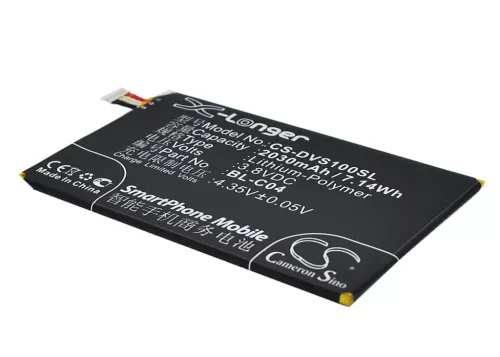 DOOV PL-C04 helyettesítő mobiltelefon akkumulátor (Li-Polymer, 3.8V, 2030mAh / 7.71Wh) - Utángyártott