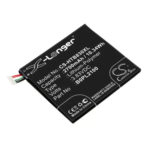 HTC B2PL2100 helyettesítő mobiltelefon akkumulátor (Li-Polymer, 3.83V, 2700mAh / 10.34Wh) - Utángyártott