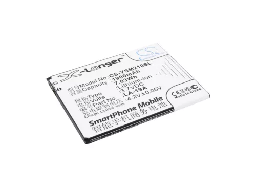 Yusun LA-19A helyettesítő mobiltelefon akkumulátor (Li-ion, 3.7V, 1900mAh / 7.03Wh) - Utángyártott
