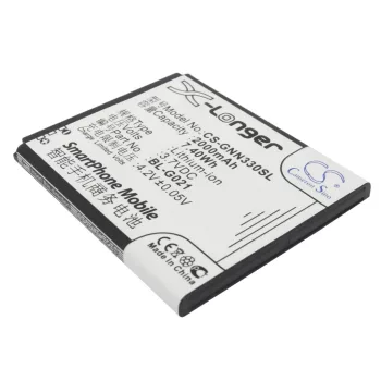   GIONEE BL-G021 helyettesítő mobiltelefon akkumulátor (Li-ion, 3.7V, 2000mAh / 7.4Wh) - Utángyártott