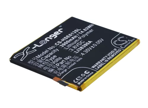 Hisense LI38390A helyettesítő mobiltelefon akkumulátor (Li-Polymer, 3.8V, 3900mAh / 14.82Wh) - Utángyártott