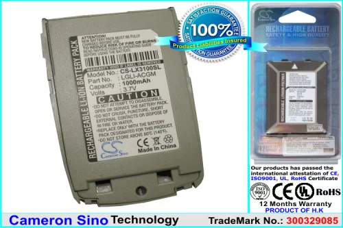 LG SBPL0066901 helyettesítő mobiltelefon akkumulátor (Li-ion, 3.7V, 1000mAh / 3.7Wh) - Utángyártott