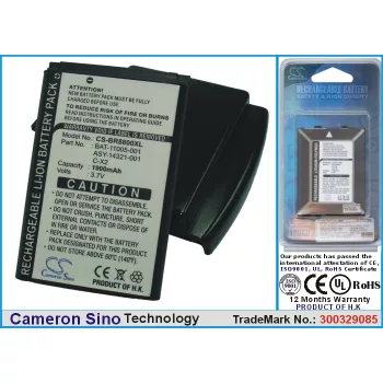   BlackBerry C-X2 helyettesítő mobiltelefon akkumulátor (Li-ion, 3.7V, 1900mAh / 7.03Wh) - Utángyártott