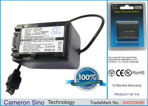 Sony NP-FV70 helyettesítő akkumulátor (Li-ion, 7.4V, 1300mAh / 9.62Wh) - Utángyártott