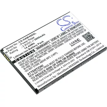   Highscreen Power Rage helyettesítő mobiltelefon akkumulátor (Li-ion, 3.8V, 3800mAh / 14.44Wh) - Utángyártott