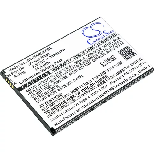 Highscreen Power Rage helyettesítő mobiltelefon akkumulátor (Li-ion, 3.8V, 3800mAh / 14.44Wh) - Utángyártott