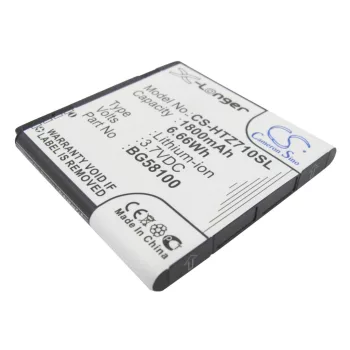   HTC BG58100 helyettesítő mobiltelefon akkumulátor (Li-ion, 3.7V, 1800mAh / 6.66Wh) - Utángyártott