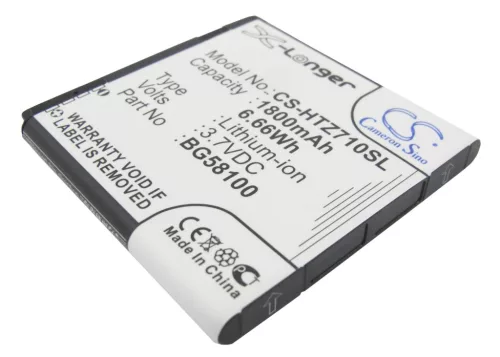 HTC BG58100 helyettesítő mobiltelefon akkumulátor (Li-ion, 3.7V, 1800mAh / 6.66Wh) - Utángyártott