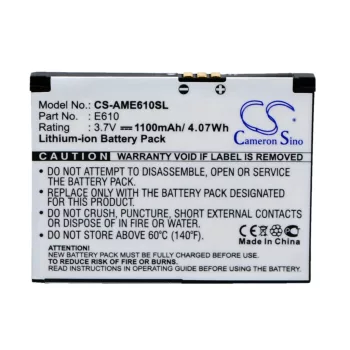   AMOI E610 helyettesítő mobiltelefon akkumulátor (Li-ion, 3.7V, 1100mAh / 4.07Wh) - Utángyártott