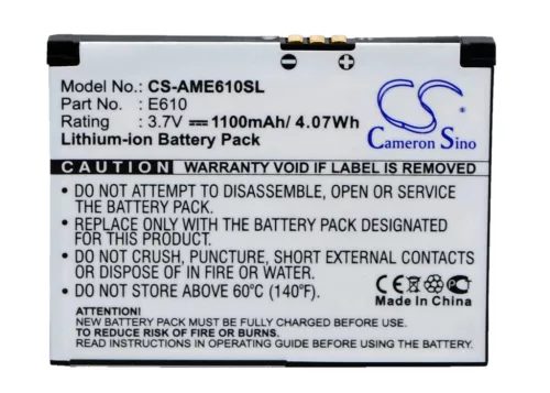 AMOI E610 helyettesítő mobiltelefon akkumulátor (Li-ion, 3.7V, 1100mAh / 4.07Wh) - Utángyártott