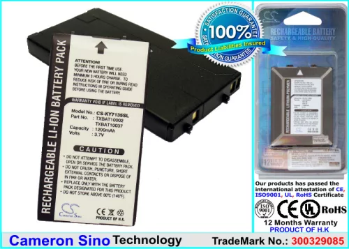 Kyocera CP 7135 készülékhez mobiltelefon akkumulátor (Li-ion, 3.7V, 1200mAh / 4.44Wh) - Utángyártott