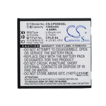   Coolpad CPLD-64 helyettesítő mobiltelefon akkumulátor (Li-ion, 3.7V, 1200mAh / 4.44Wh) - Utángyártott