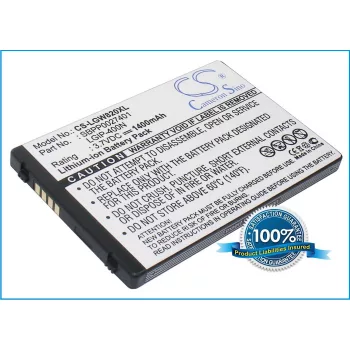   LG SBPP0027401 helyettesítő mobiltelefon akkumulátor (Li-ion, 3.7V, 1400mAh / 5.18Wh) - Utángyártott