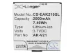 Emporia AK-V21 helyettesítő mobiltelefon akkumulátor (Li-ion, 3.7V, 2000mAh / 7.4Wh) - Utángyártott
