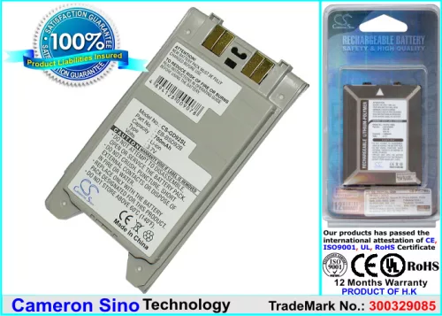 Panasonic EB-BSD92B helyettesítő mobiltelefon akkumulátor (Li-ion, 3.7V, 700mAh / 2.59Wh) - Utángyártott