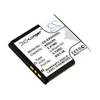   Sony Ericsson BST-38 helyettesítő mobiltelefon akkumulátor (Li-ion, 3.7V, 650mAh / 2.41Wh) - Utángyártott
