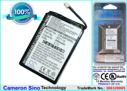 Sony Ericsson BST-16 helyettesítő mobiltelefon akkumulátor (Li-ion, 3.7V, 950mAh / 3.52Wh) - Utángyártott