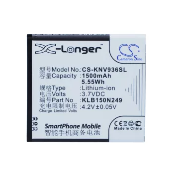   KONKA KLB150N249 helyettesítő mobiltelefon akkumulátor (Li-ion, 3.7V, 1500mAh / 5.55Wh) - Utángyártott
