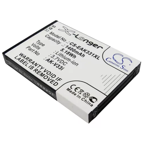 Emporia AK-V33i (V1.0) helyettesítő mobiltelefon akkumulátor (Li-ion, 3.7V, 1400mAh / 5.18Wh) - Utángyártott