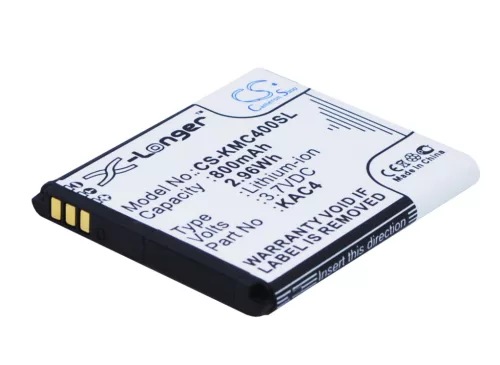 KAZAM KAC4-AAABD008954 helyettesítő mobiltelefon akkumulátor (Li-ion, 3.7V, 800mAh / 2.96Wh) - Utángyártott