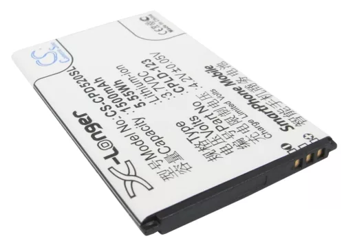 Coolpad CPLD-123 helyettesítő mobiltelefon akkumulátor (Li-ion, 3.7V, 1500mAh / 5.55Wh) - Utángyártott