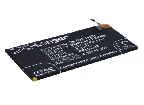 Coolpad CPLD-349 helyettesítő mobiltelefon akkumulátor (Li-Polymer, 3.8V, 2000mAh / 7.6Wh) - Utángyártott