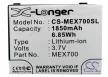 Motorola LEX 700 készülékhez mobiltelefon akkumulátor (Li-ion, 3.7V, 1850mAh / 6.85Wh) - Utángyártott