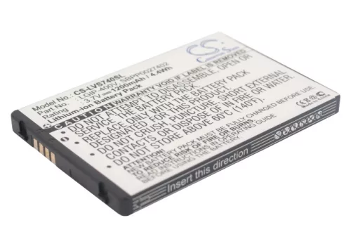 Verizon LGIP-400V helyettesítő mobiltelefon akkumulátor (Li-ion, 3.7V, 1200mAh / 4.44Wh) - Utángyártott