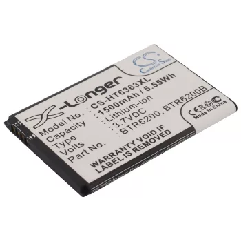   HTC BTR6200B helyettesítő mobiltelefon akkumulátor (Li-ion, 3.7V, 1500mAh / 5.55Wh) - Utángyártott