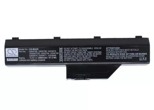 IBM FRU 02K6793 helyettesítő laptop akkumulátor (Li-ion, 10.8V, 4400mAh / 47.52Wh) - Utángyártott