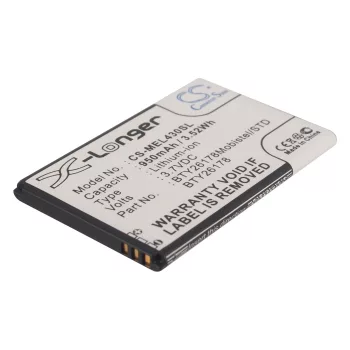   Mobistel BTY26178Mobistel/STD helyettesítő mobiltelefon akkumulátor (Li-ion, 3.7V, 950mAh / 3.52Wh) - Utángyártott