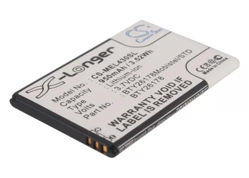 Mobistel BTY26178Mobistel/STD helyettesítő mobiltelefon akkumulátor (Li-ion, 3.7V, 950mAh / 3.52Wh) - Utángyártott