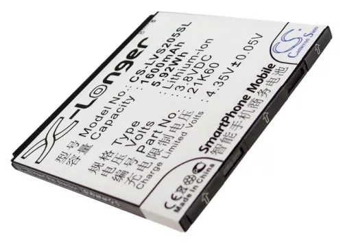 Lenovo 21K60 helyettesítő mobiltelefon akkumulátor (Li-ion, 3.7V, 1600mAh / 5.92Wh) - Utángyártott