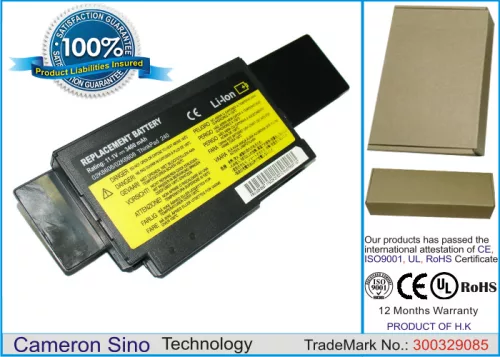 IBM FRU 02K6691 helyettesítő laptop akkumulátor (Li-ion, 11.1V, 3400mAh / 37.74Wh) - Utángyártott