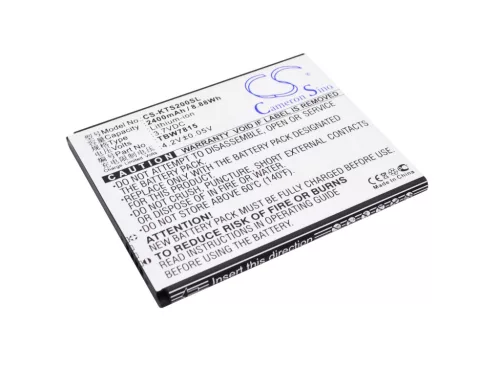 K-Touch TBW7815 helyettesítő mobiltelefon akkumulátor (Li-ion, 3.7V, 2400mAh / 8.88Wh) - Utángyártott