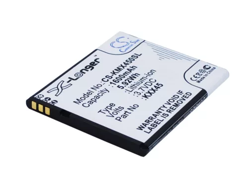 KAZAM KXX45STSBJ004840 helyettesítő mobiltelefon akkumulátor (Li-ion, 3.7V, 1600mAh / 5.92Wh) - Utángyártott