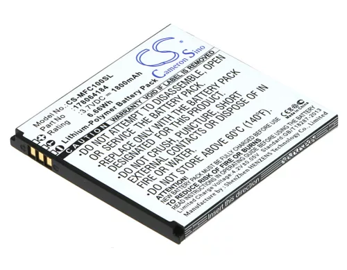 MobiWire 178064184 helyettesítő mobiltelefon akkumulátor (Li-Polymer, 3.7V, 1800mAh / 6.66Wh) - Utángyártott
