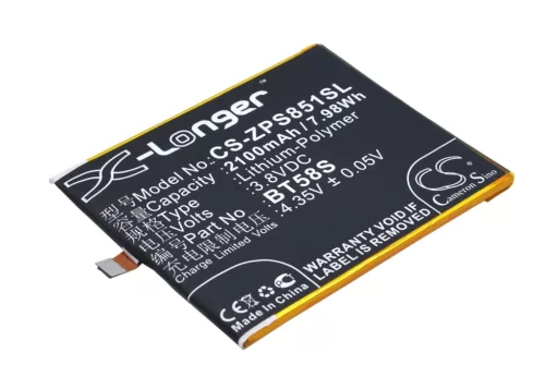 ZOPO BT58S helyettesítő mobiltelefon akkumulátor (Li-Polymer, 3.8V, 2100mAh / 7.98Wh) - Utángyártott