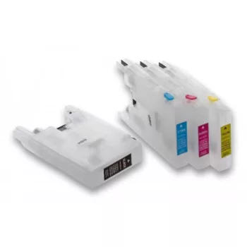   4 db Brother LC1240M helyettesítő töltetlen nyomtató tinta patron (Cián / Fekete / Magenta / Sárga) - Utángyártott