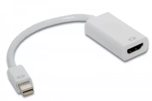 Átalakító kábel (mini-DisplayPort (Apa), HDMI (Anya), 15cm, Fehér) - Utángyártott