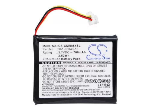 Garmin 010-01069-01, 010-11864-00 helyettesítő akkumulátor (Li-Ion, 700mAh / 2.52Wh, 3.7V) - Utángyártott