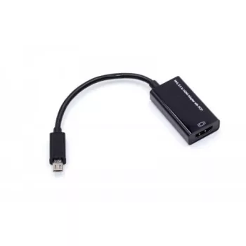   Átalakító kábel (Micro-USB csatlakozó (Apa), HDMI csatlakozó (Anya), 18cm, Fekete) - Utángyártott