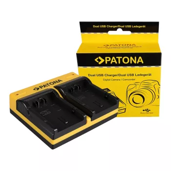   Panasonic CGR-S002A, CGR-S006, DMW-BM7 akkumulátorokhoz dupla töltőállomás (8.4V, 0.5A) - Utángyártott