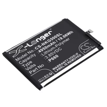   Nokia P660 helyettesítő mobiltelefon akkumulátor (Li-Polymer, 3.85V, 4950mAh / 19.06Wh) - Utángyártott