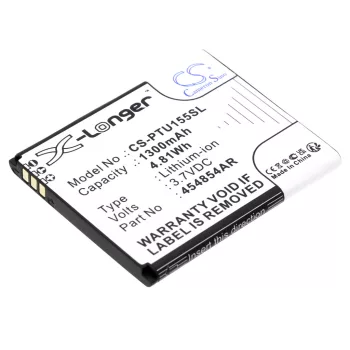   Panasonic 454854AR-E helyettesítő mobiltelefon akkumulátor (Li-ion, 3.7V, 1300mAh / 4.81Wh) - Utángyártott