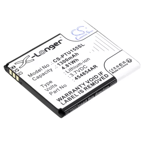 Panasonic 454854AR-E helyettesítő mobiltelefon akkumulátor (Li-ion, 3.7V, 1300mAh / 4.81Wh) - Utángyártott