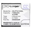 Panasonic 454854AR-E helyettesítő mobiltelefon akkumulátor (Li-ion, 3.7V, 1300mAh / 4.81Wh) - Utángyártott