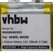 Polar M400, M430 készülékekhez okosóra akkumulátor (Li-Polymer, 190mAh / 0.72Wh, 3.8V) - Utángyártott