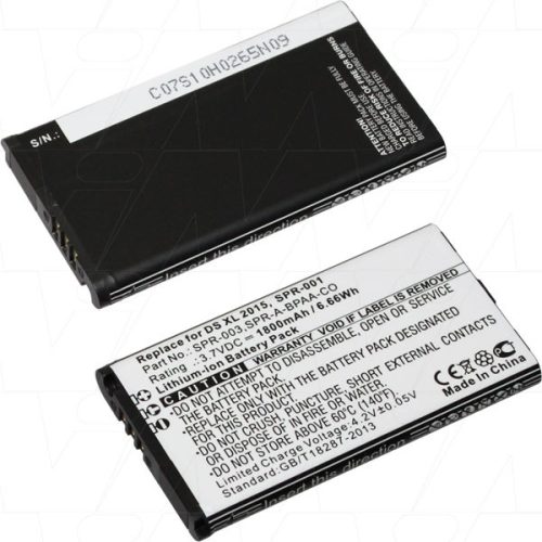 Nintendo 3DS LL készülékhez kontroller akkumulátor (Li-Polymer, 1800mAh / 6.66Wh, 3.7V) - Utángyártott
