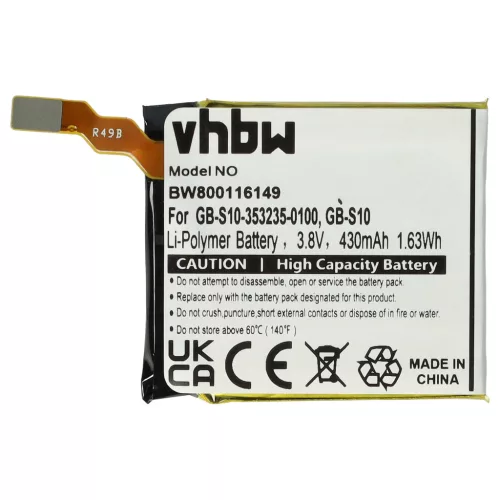 Sony Smartwatch 3 SWR50 készülékhez okosóra akkumulátor (Li-Polymer, 430mAh / 1.59Wh, 3.7V) - Utángyártott